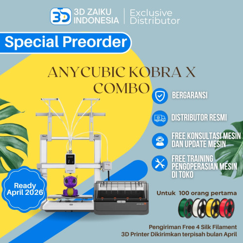 NEW Anycubic Kobra X Combo Multi Color 3D Printer Automatic Bed Leveling FDM 3D Printer Faster Print Less Filament Waste